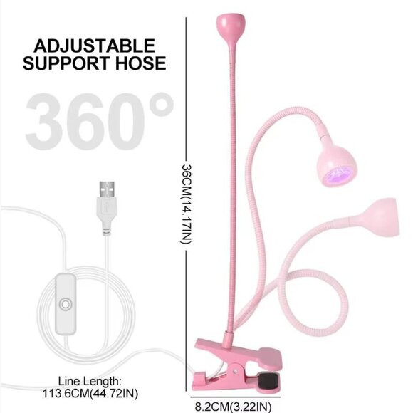 NEW-NEVER USED LED Nail Lamp 3W Flexible Gooseneck Lamp for gel nails - Picture 4 of 6